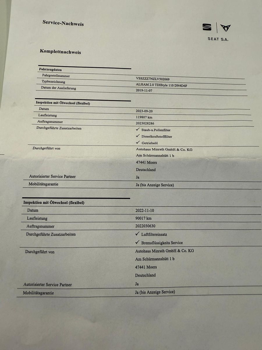 Fahrzeugabbildung SEAT Alhambra Style / NAVI / KLIMA / KAMERA