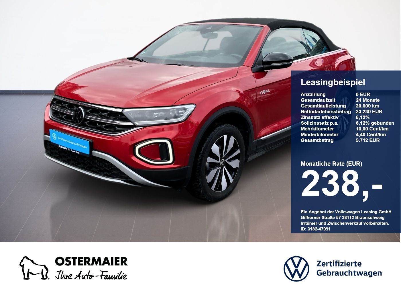 Volkswagen T-Roc Cabriolet GOAL 1.0TSI 116PS ACC.5J-G.KAMER