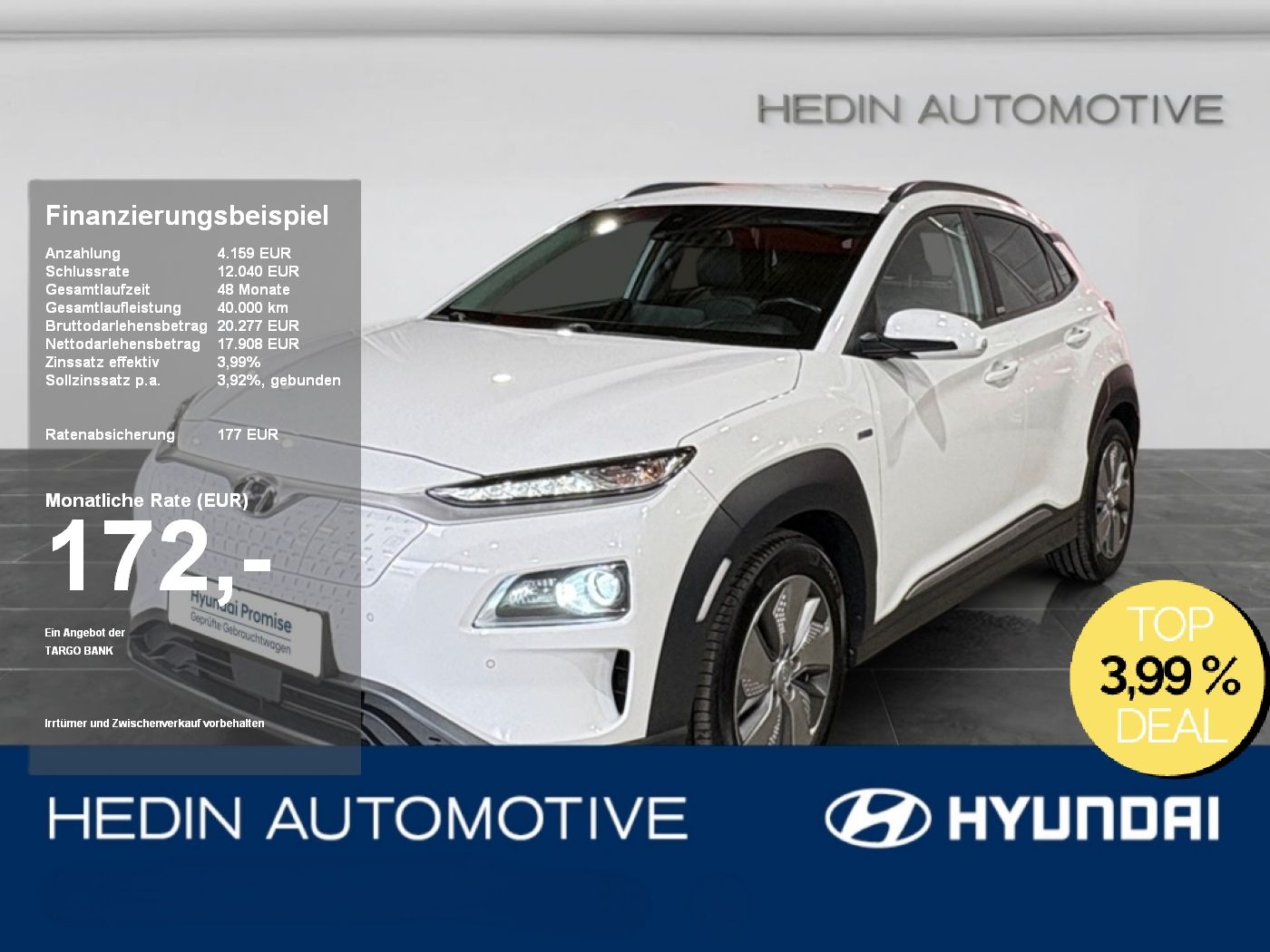 Hyundai Kona Elektro 2WD Premium SHZ|TEMP|DISTR|HUD|KAM