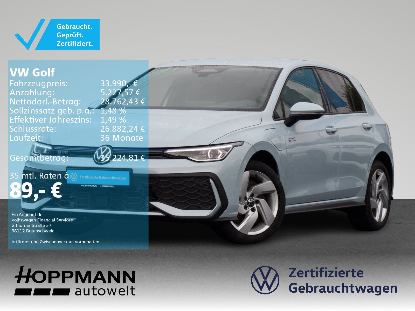 Volkswagen Golf VIII 1.5 GTE Matrix Kamera HuD AHK