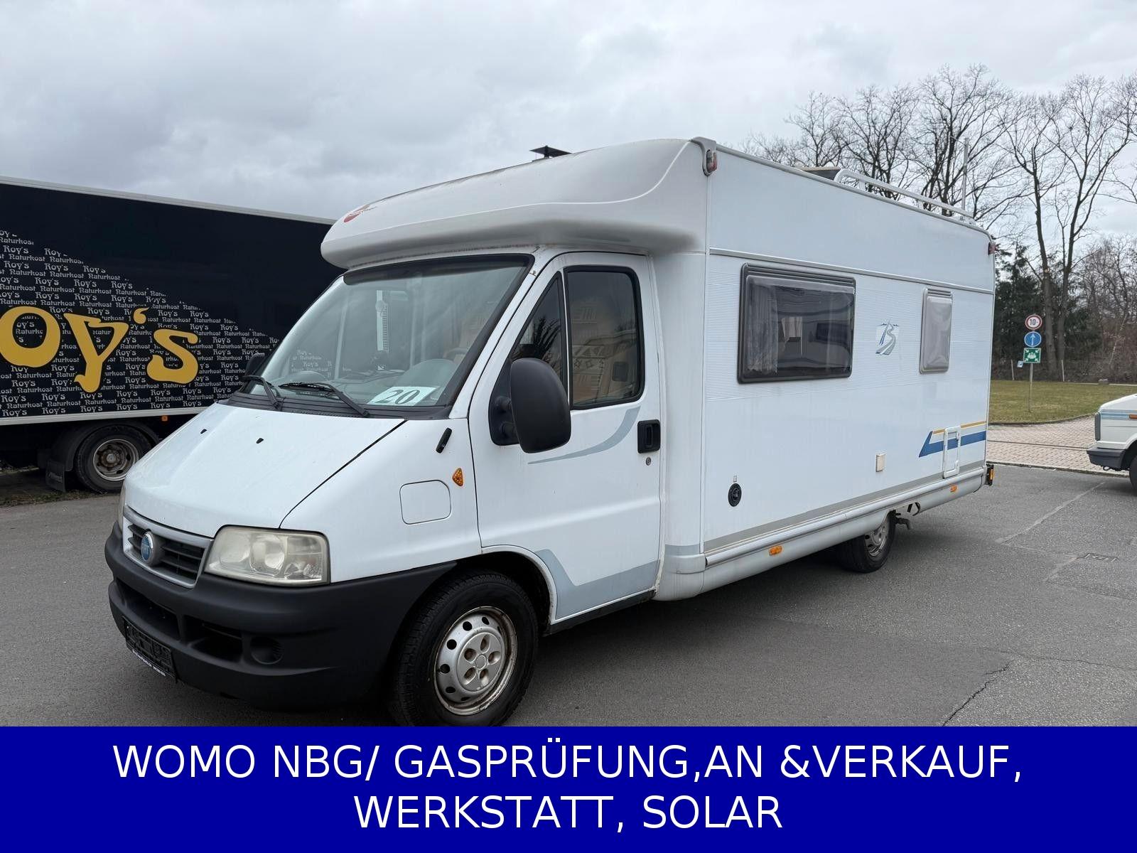 Bürstner 2,8 JTD/128 PS/Festbett/Motorradträger