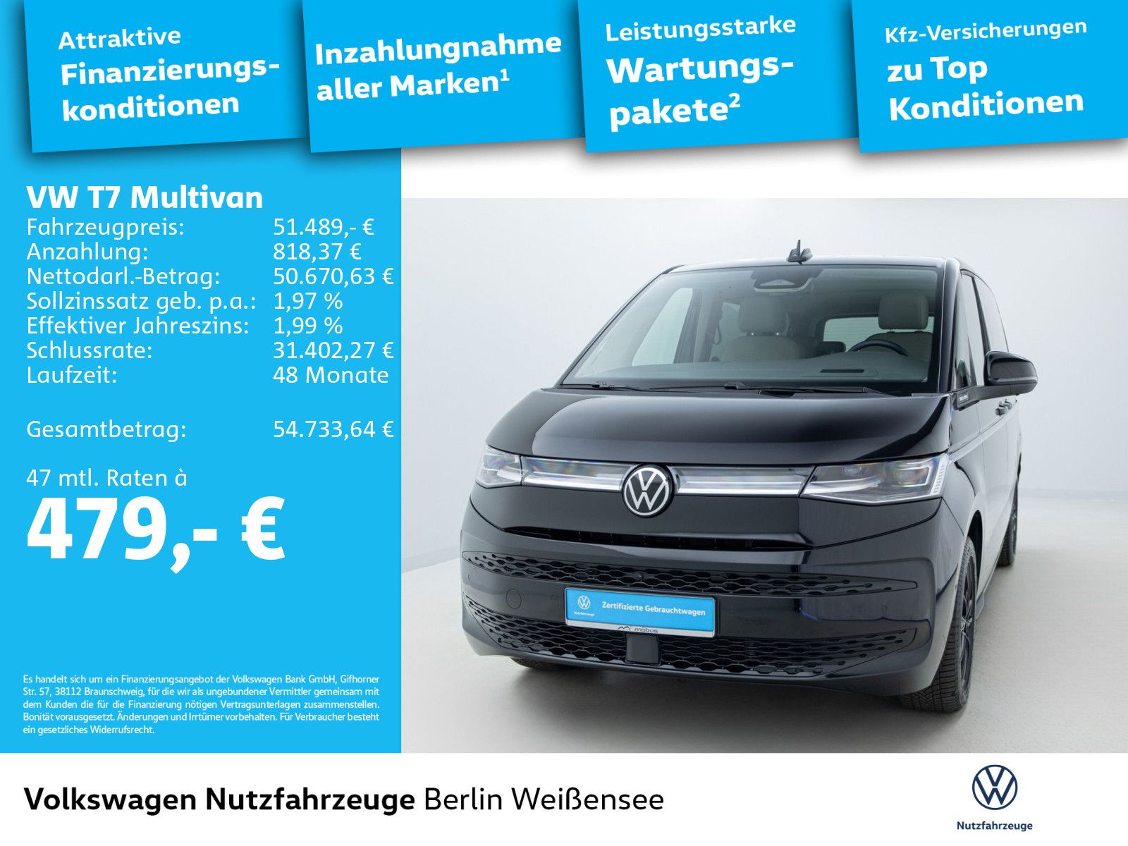 Volkswagen T7 Multivan 2.0 TDI Style*1,99% FIN*7-Sitzer*DSG imagem 3