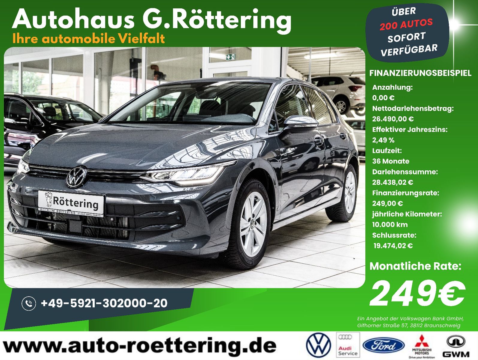 Fahrzeugabbildung Volkswagen Golf VIII. 1.5 TSI 110 kW *+LED+SHZ+ACC+RFK+LHZ