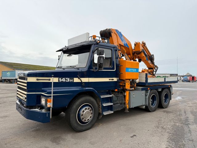 Scania T143-420 V8 6x4 / Crane Effer 52N Fly Jib 4+4+1