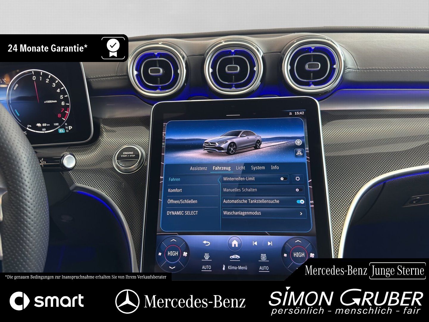 Fahrzeugabbildung Mercedes-Benz C 300 e AMG Pano HUD Burm 360 Sitzklima Massage