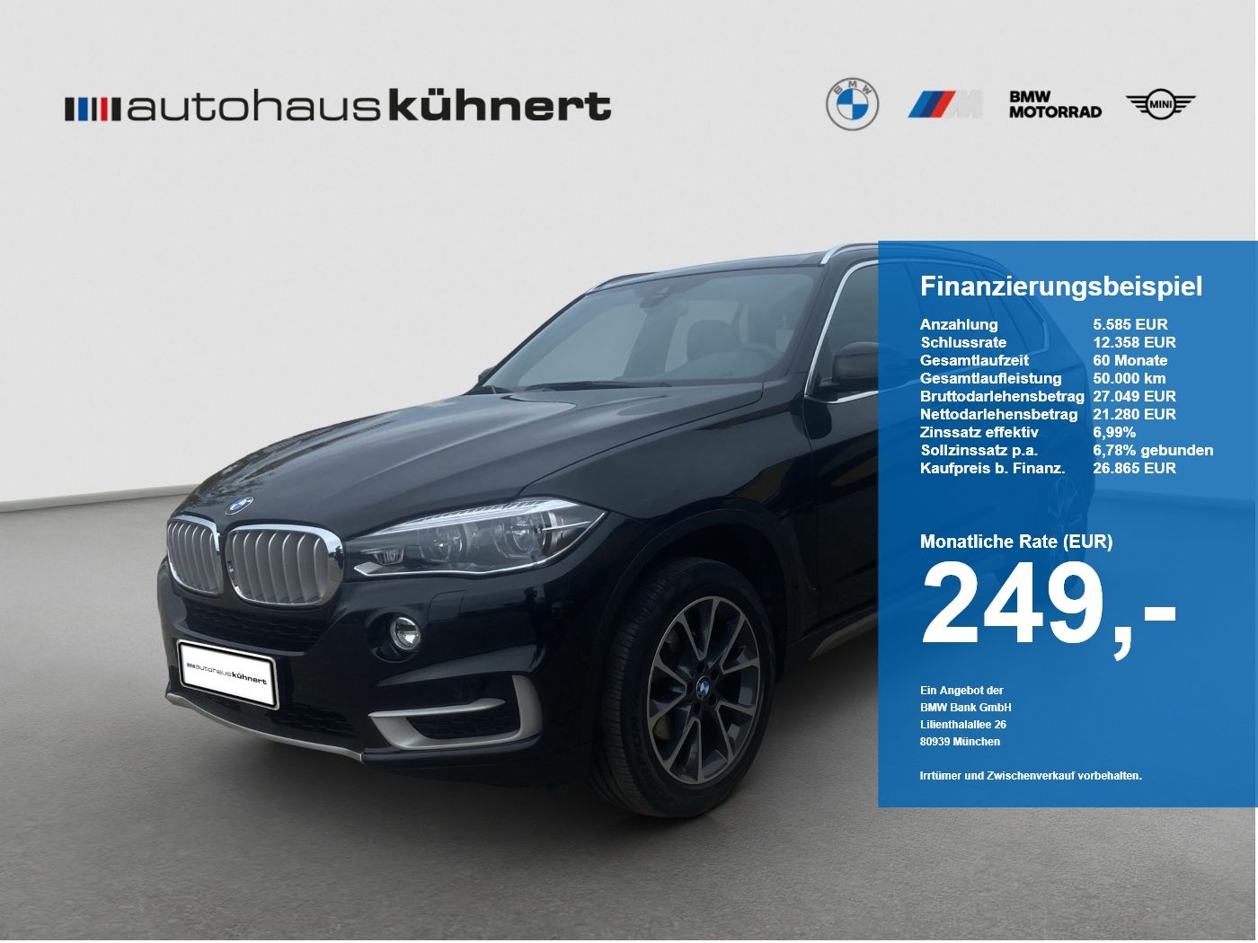 BMW X5 xDrive 30d Xenon ACC Pano SpurAss AHK HUD HiF
