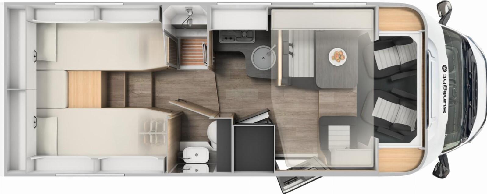 Sunlight Adventure T 68 Markise/AT/9 Zoll Radio/Kamera