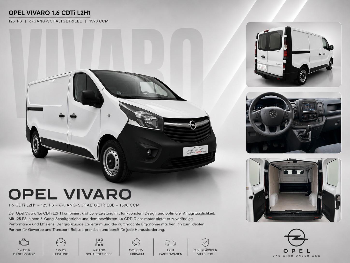 Opel Vivaro 1.6 CDTi L1H1 *KLIM*NAV*TEMPO*PDC*CAM*AHK