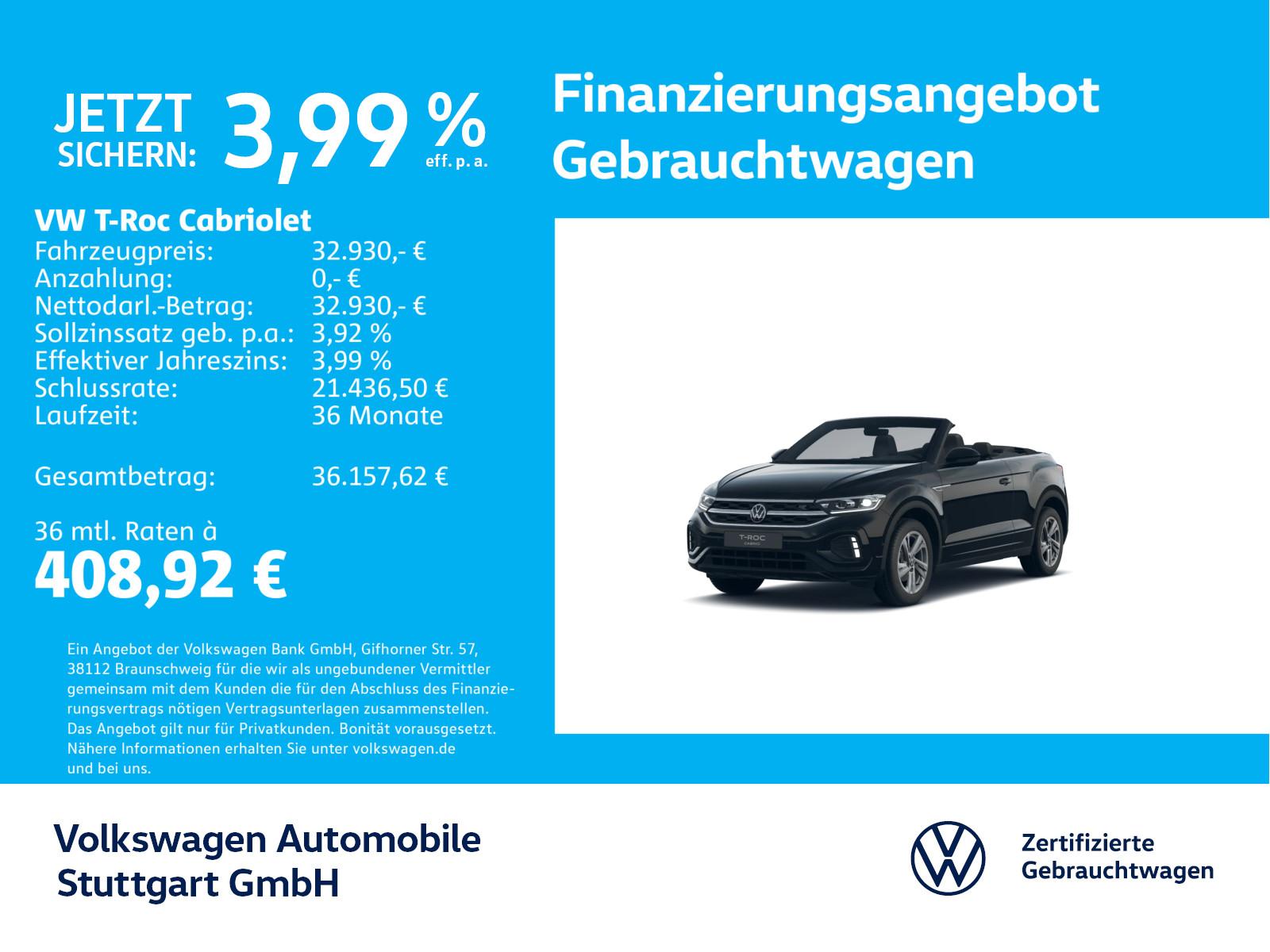 Volkswagen T-Roc Cabriolet R-Line 1.5 TSI DSG Navi Kamera
