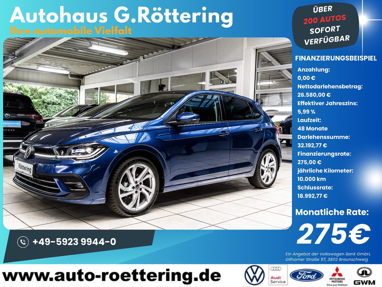 Fahrzeugabbildung Volkswagen Polo Style 1.0l TSI +DSG + Navi + IQ Drive