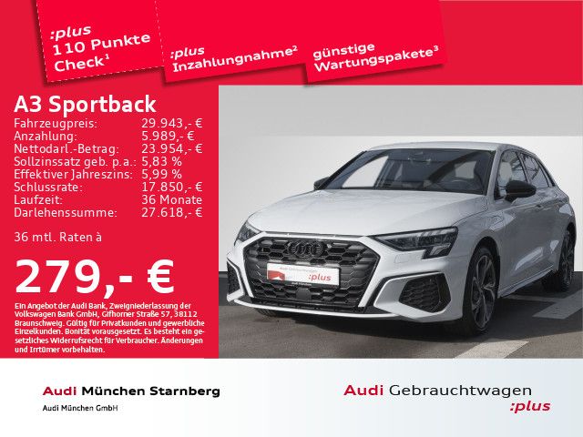 Audi A3 Sportback 45 TFSI e S line S tronic LED Navi+