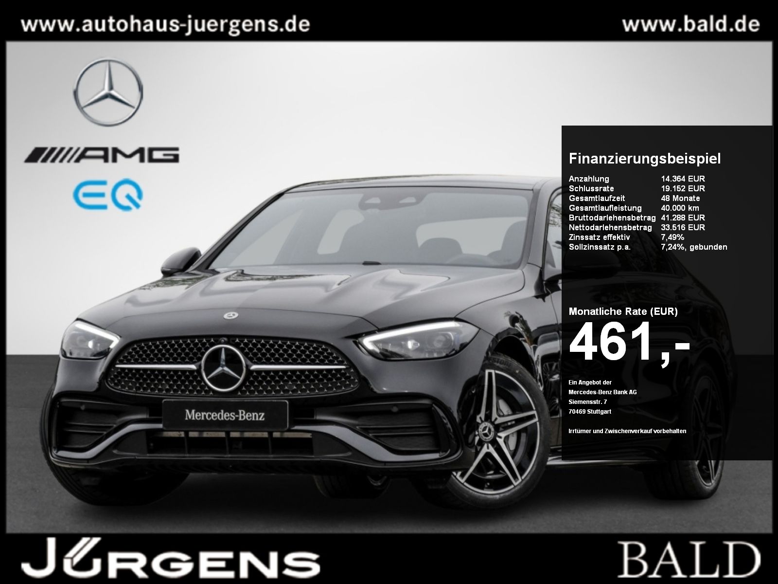 Mercedes-Benz C 200 AMG-Sport Pano Burm 360 Night Dist DIGITAL