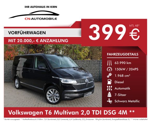 Volkswagen T6 Multivan 2,0 TDI DSG 4M #RATE ab 399,-€/Monat