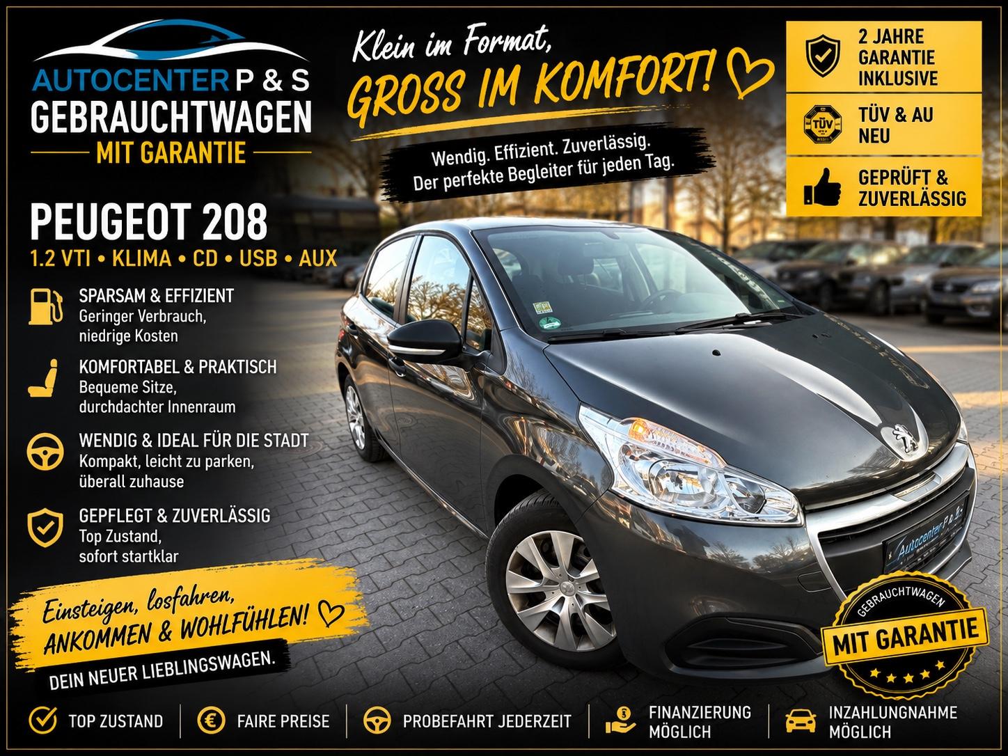 Peugeot 208 Allure- 6 Gang- Scheckheft-1 Jahr Garantie!