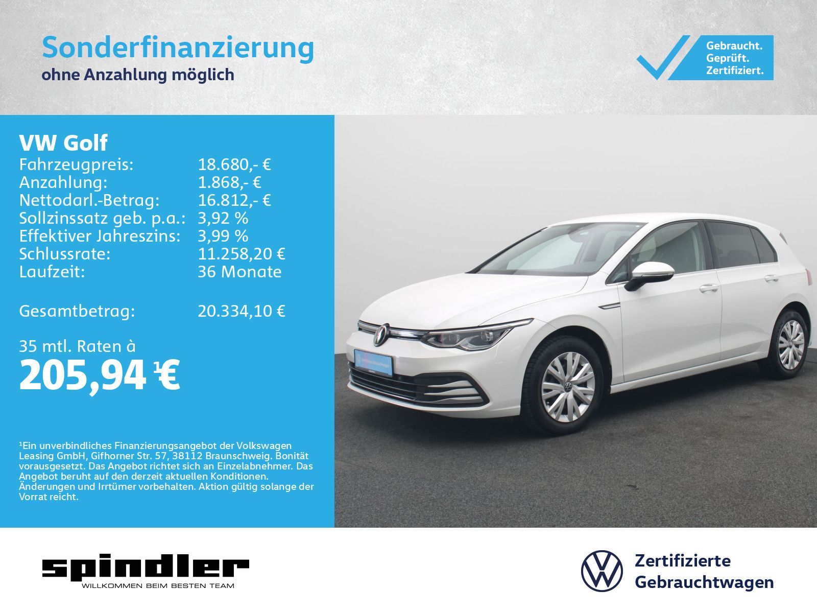 Volkswagen Golf VIII Style 1.5 TSI / CarPlay, Navi, Matrix