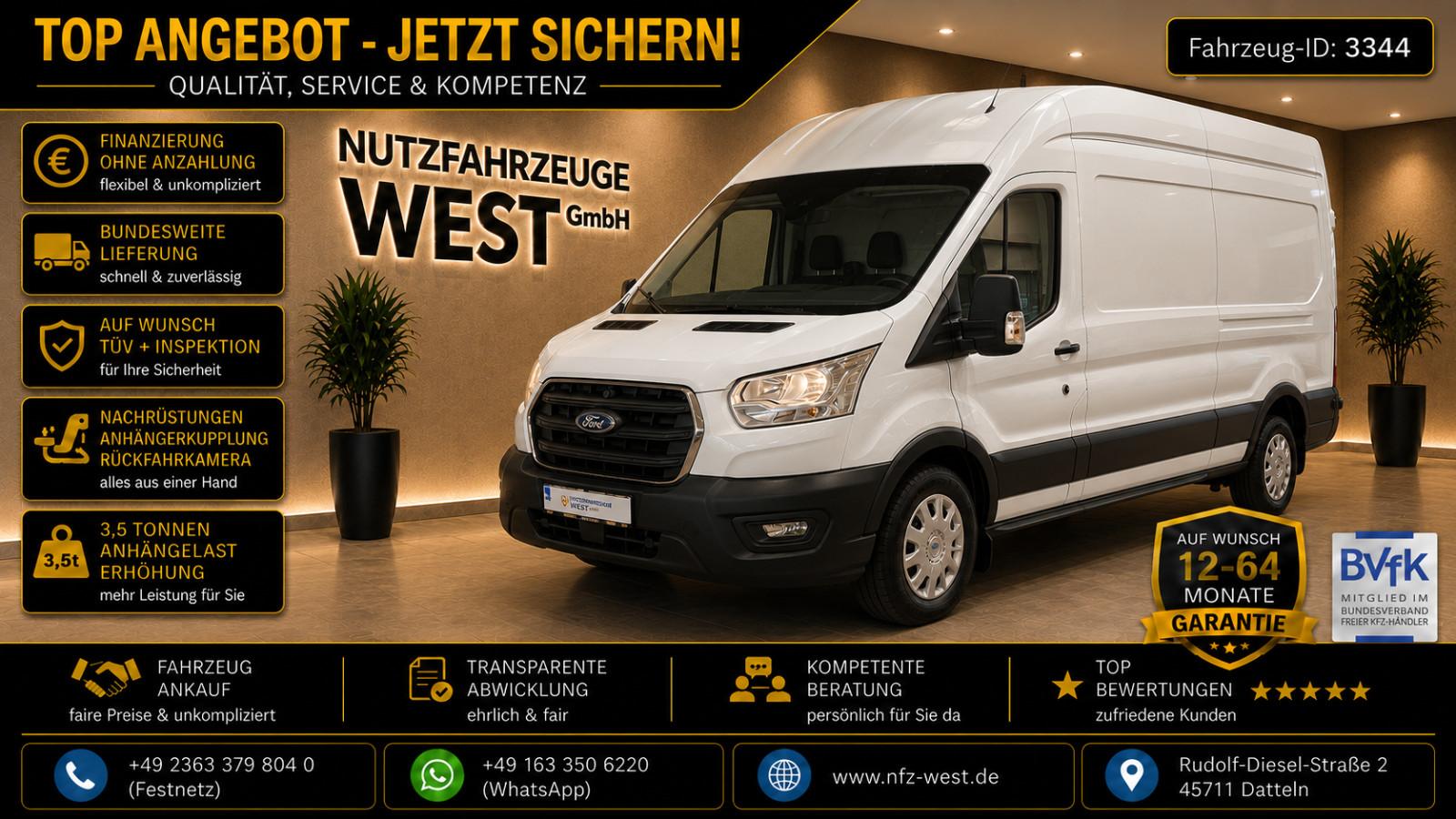 Ford Transit TDCI Hoch+Lang*L3-H3*AHK=3.500Kg*