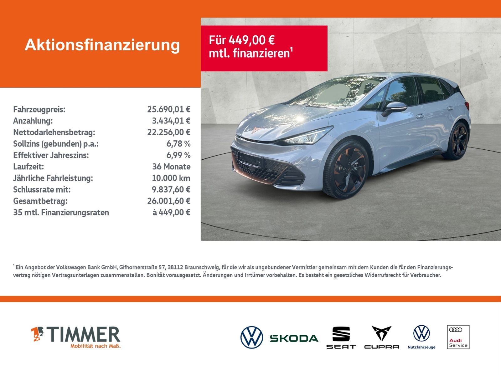 Cupra Born 62 kWh +LED +ACC +RKAM +NAVI +SHZ +19" +CAR imagem 2