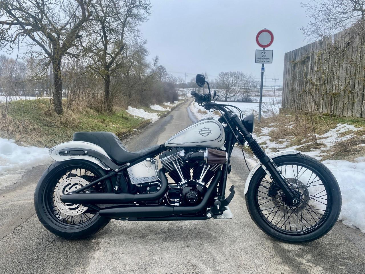 Harley-Davidson 200er Blackline, Comic - Style, Softail Custom