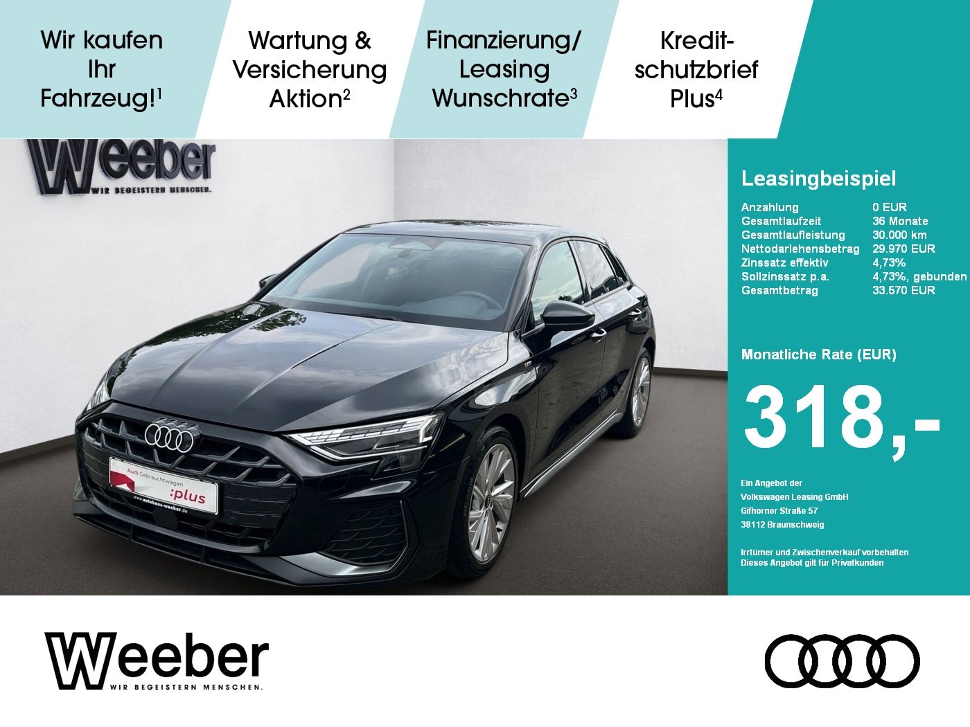 Audi A3 Sportback S line *17 LM*VORB. AHK*LED*KAMERA*