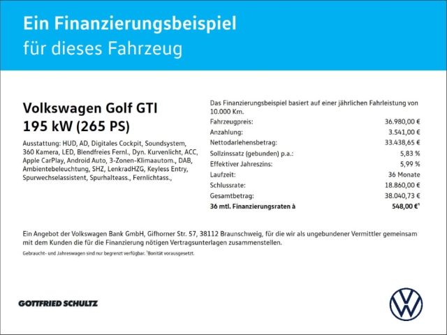 Volkswagen Golf GTI 2.0 TSI DSG 19 ZOLL MATRIX ACC DCC KEYL foto 2