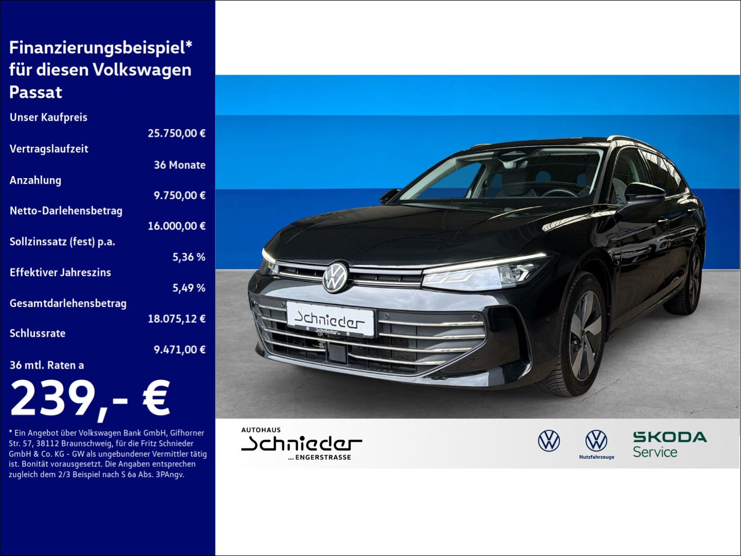 VW Passat 1.5 eTSI Business Rear View Navi Clima