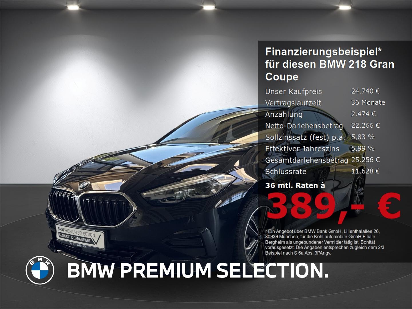 BMW 218 Gran Coupe i Sport Line Head Up Display HiFi