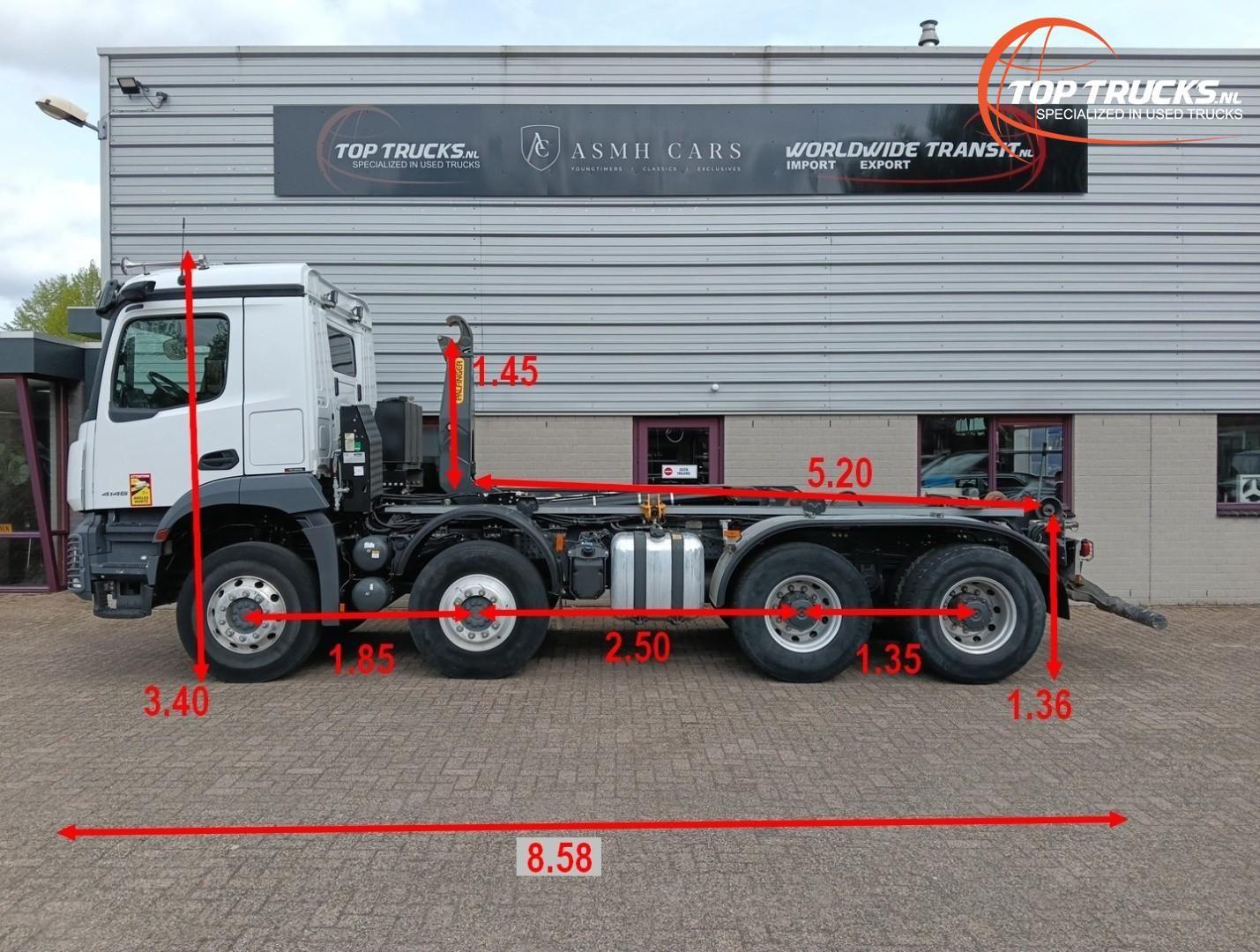 Mercedes-Benz Arocs 4146 8x4 Palfinger 24t. Hakenlift, Abrollk