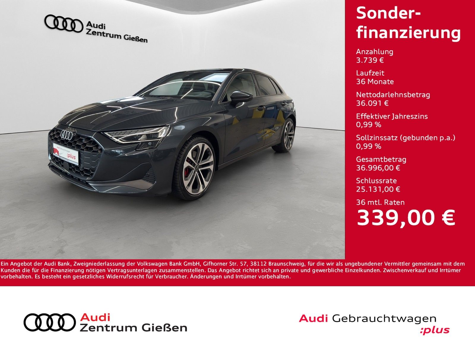 Audi A3 Sportback 35 TDI S line Carbon HuD Pano SONOS