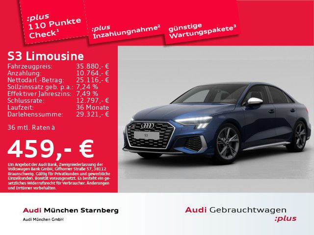 Audi S3 Limousine TFSI qu. Pano ACC MatrixLED S troni