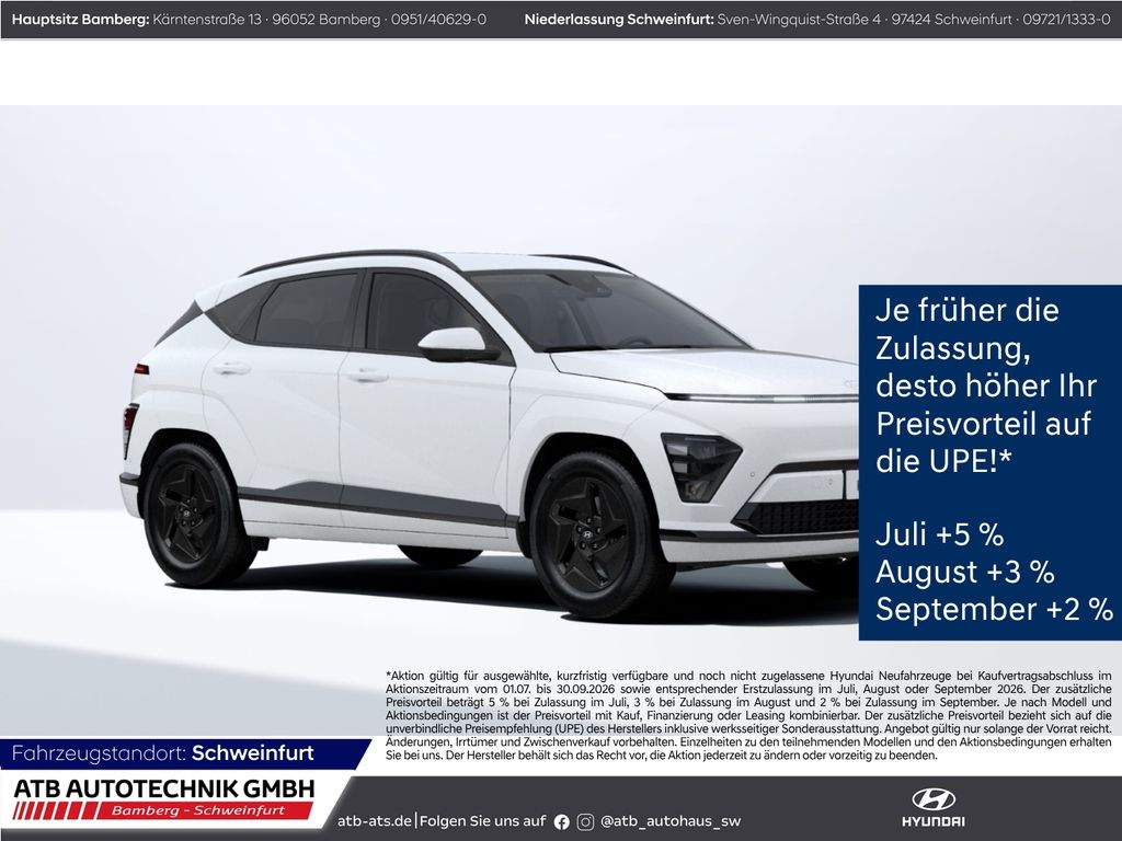 Hyundai KONA Elektro MY27 Select 65kWh 204PS Navi LED AC