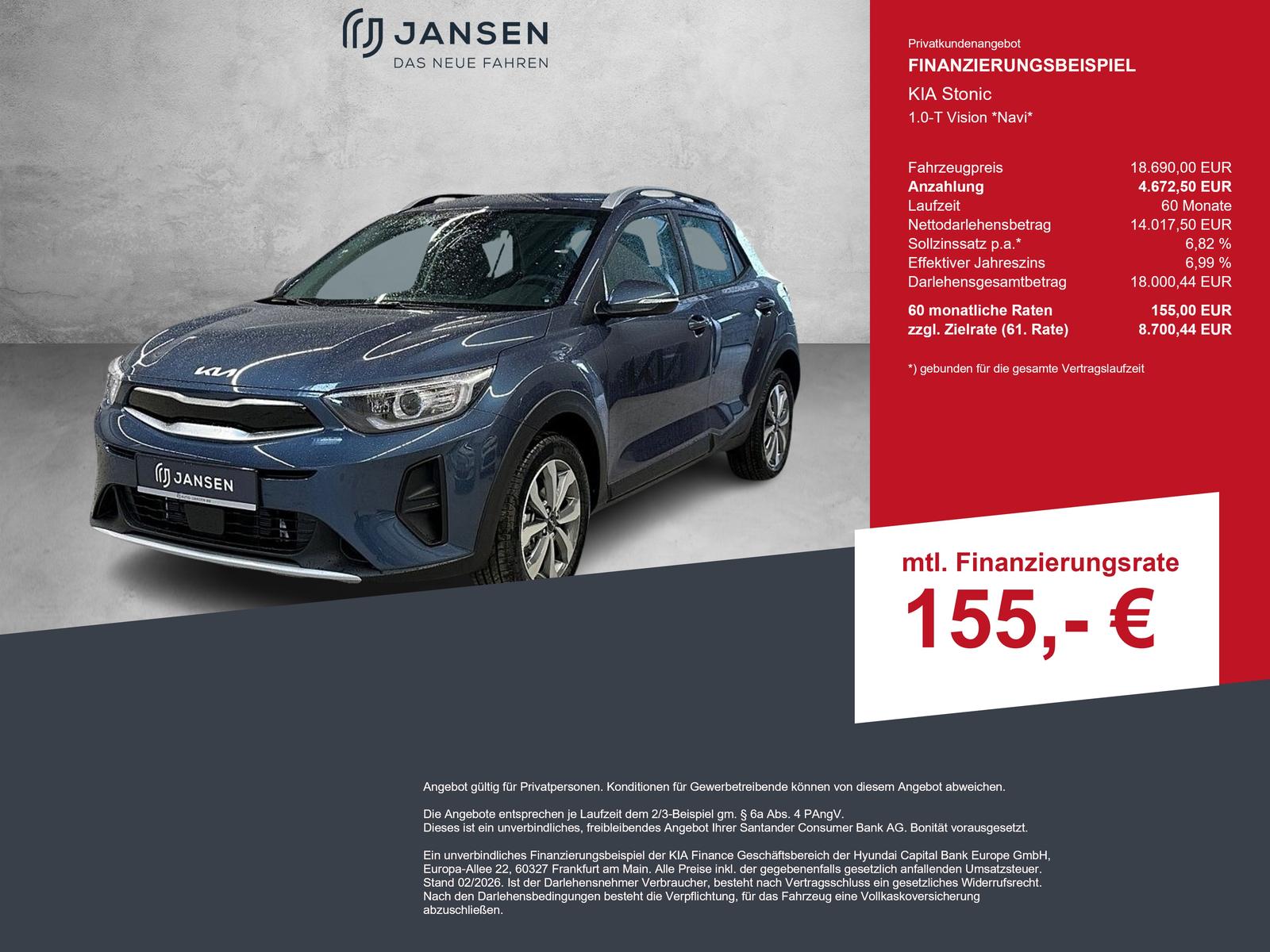 Kia Stonic 1.0-T Vision *Navi*