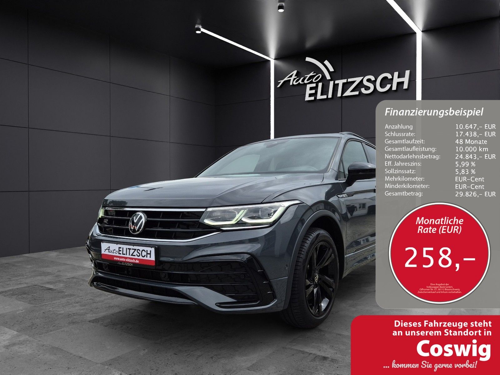 Fahrzeugabbildung Volkswagen Tiguan TSI R-Line 4M DSG Matrix AHK Navi ACC RFK