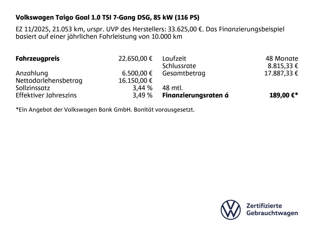 Volkswagen Taigo Goal 1.0 TSI 7-Gang DSG LED ACC foto 3