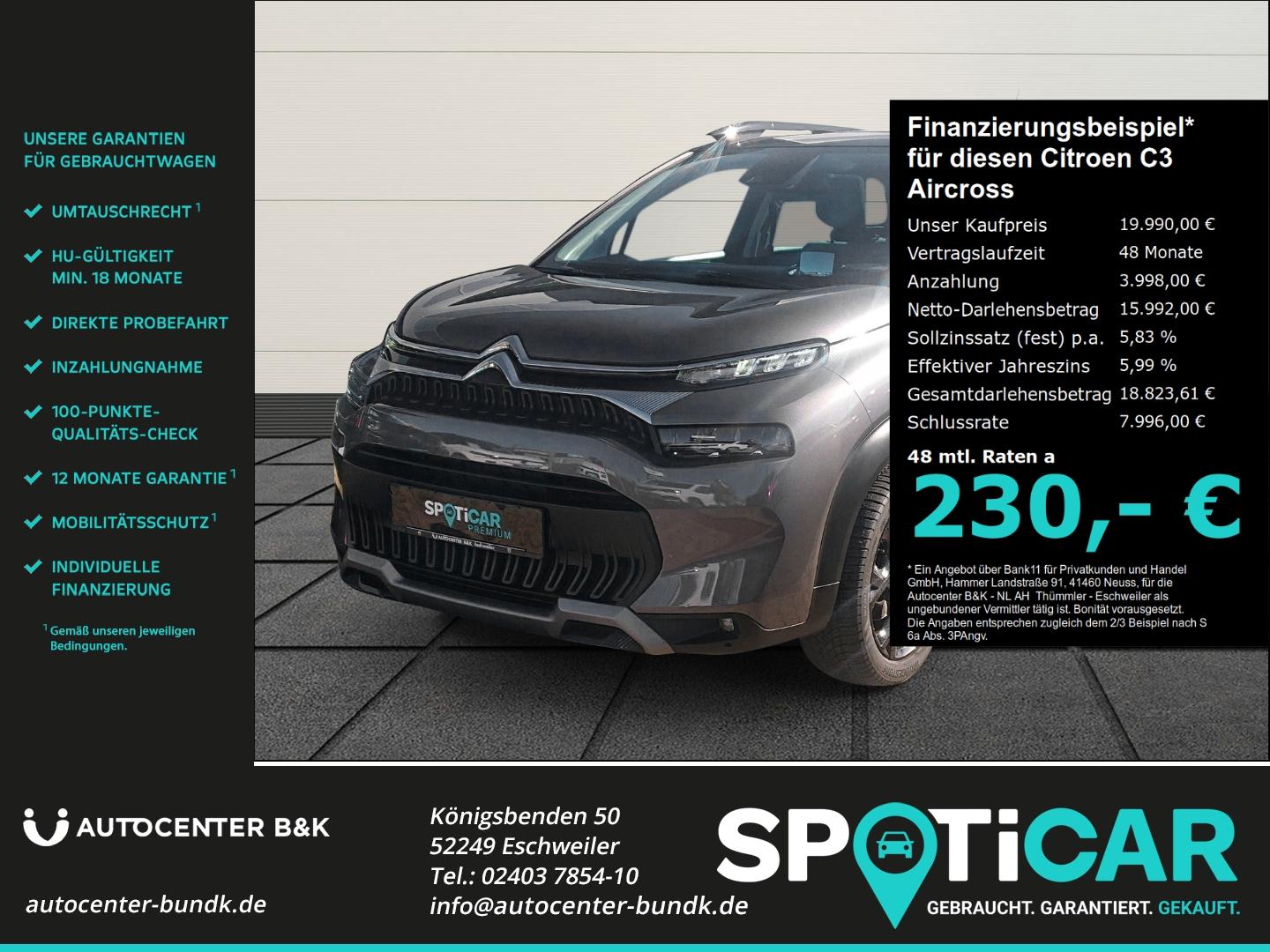 Citroën C3 Aircross PureTech 130 EAT6 MAX Pano. SHZ Kame