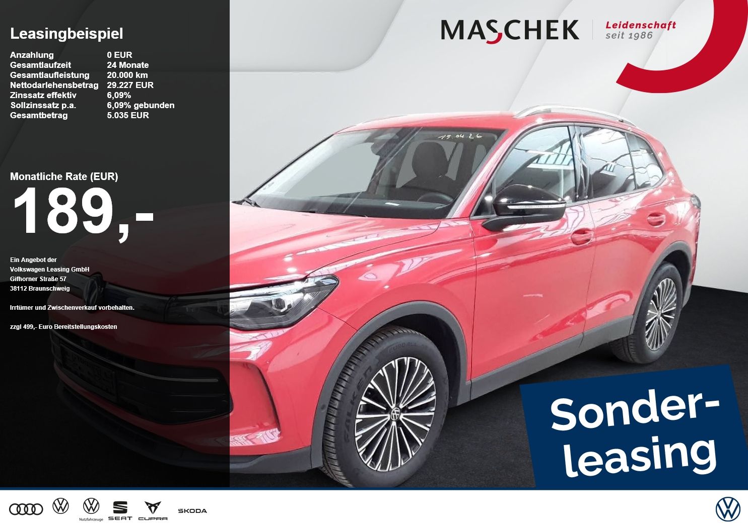 Volkswagen Tiguan Goal 1.5 eTSI Sonderleasing! AHK Navi AHK