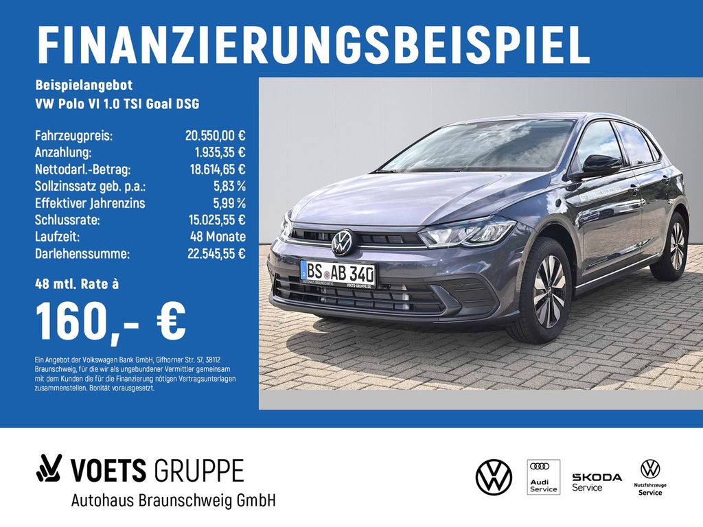Polo VI 1.0 TSI Goal DSG LED+NAV+CAM+ACC