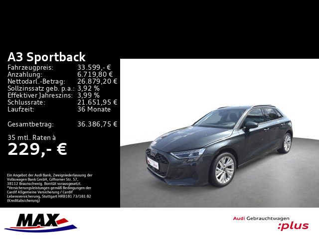 A3 Sportback 40 TFSI e LED+KAMERA+HUD+SONOS AUDI
