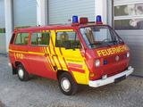 Volkswagen T3 Typ 253 Feuerwehrfahrzeug ELF MTW MZF mit AHK - Volkswagen T3 mit Benzin-Antrieb