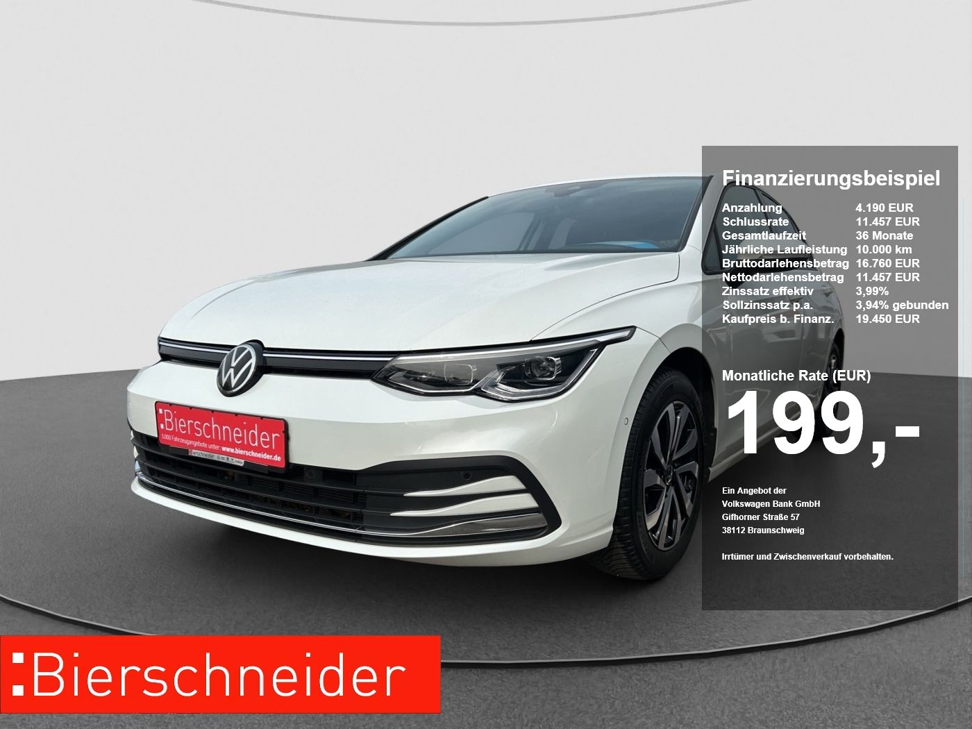 Volkswagen Golf 8 1.5 TSI Active 5-J-GAR HuD NAVI STANDH LI