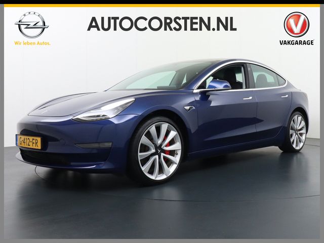 Tesla Model 3 Performance AWD 513pk 0-100 3,4 sec. 20"