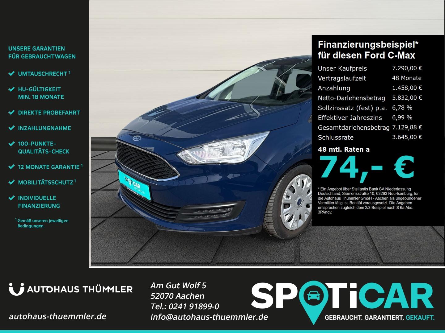 Ford C-Max Ambiente Notbremsass. Berganfahrass. Kolli