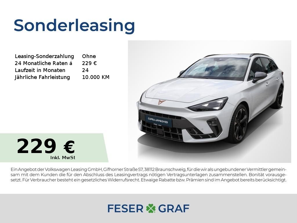 Abbildung Leasingangebot Cupra Leon Sportstourer 1.5 eTSI ACC Navi RüKa Sitzh.