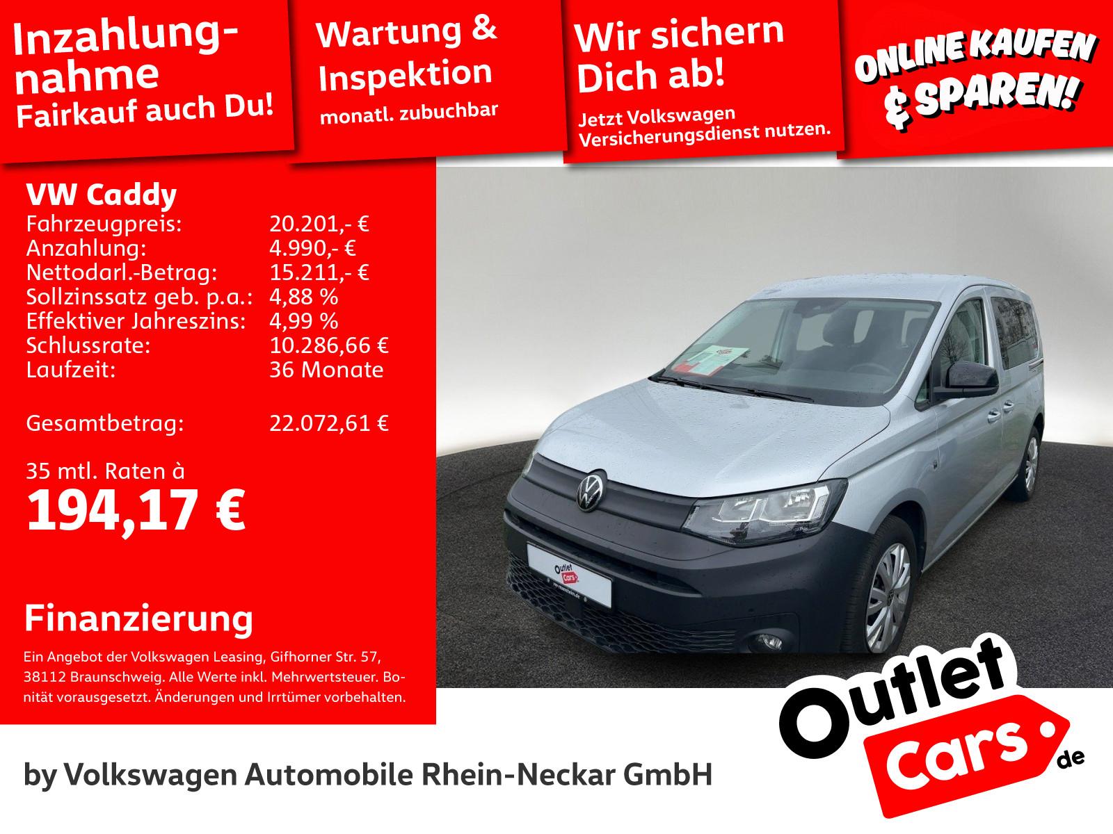 Volkswagen Caddy 1.5 TSI Navi PDC SHZ Heckflügeltüren uvm.