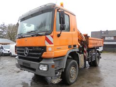 Mercedes-Benz Actros 1841 Dreiseitenkipper mit Ladekran 4 x 4