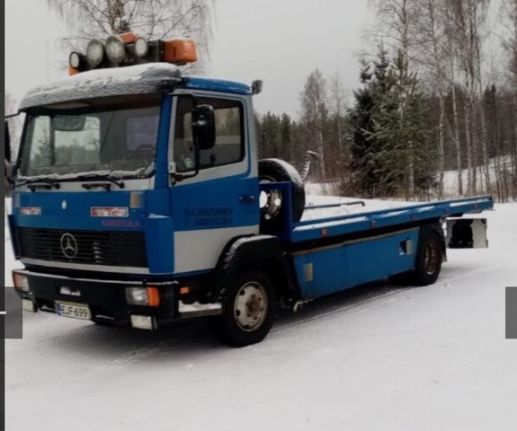 Mercedes-Benz 814 towing truck manual sliding platform + winch