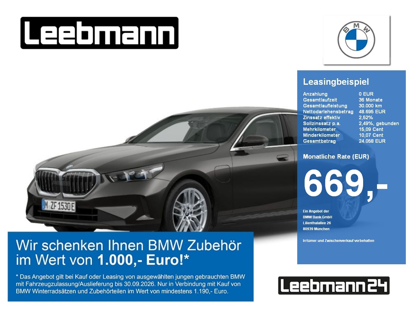 BMW 550e xDrive Lim. SitzLüft Finanzierung ab 2,49%