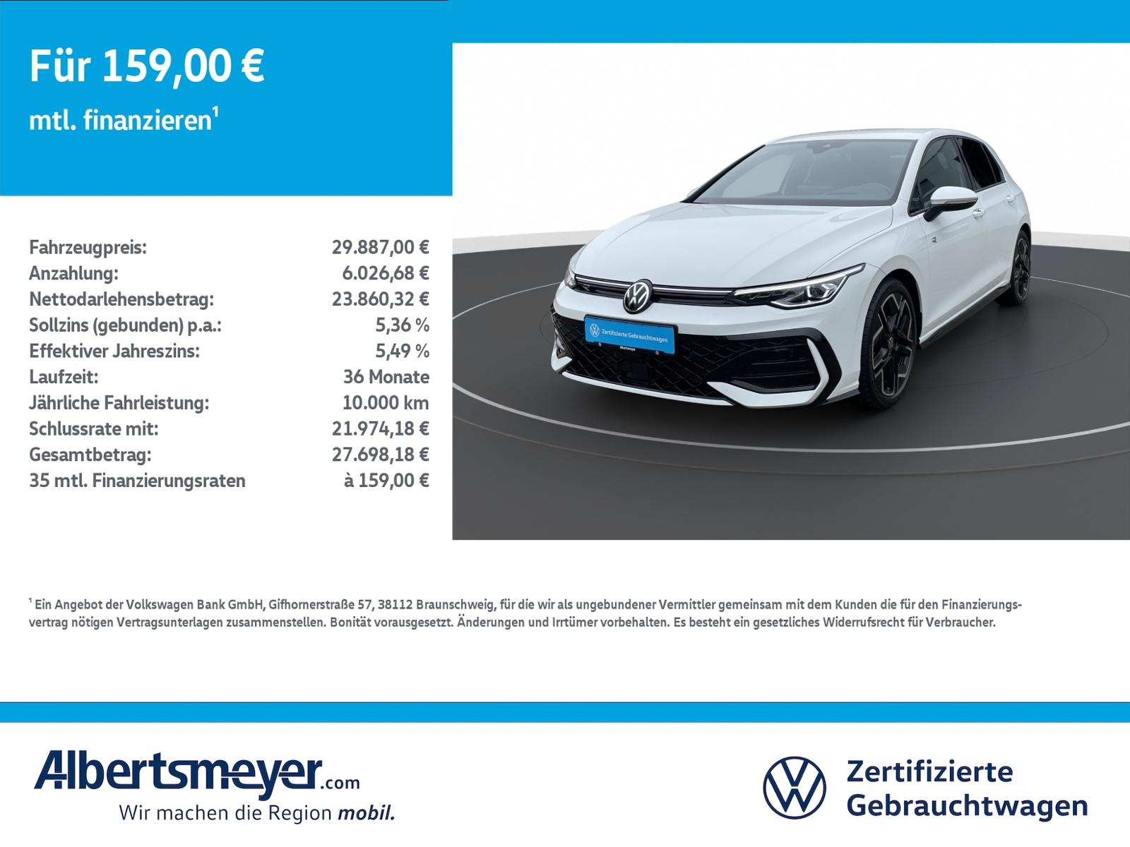 Volkswagen Golf VIII 1.5 TSI R-Line +HEAD-UP+MATRIX+NAVI+LM