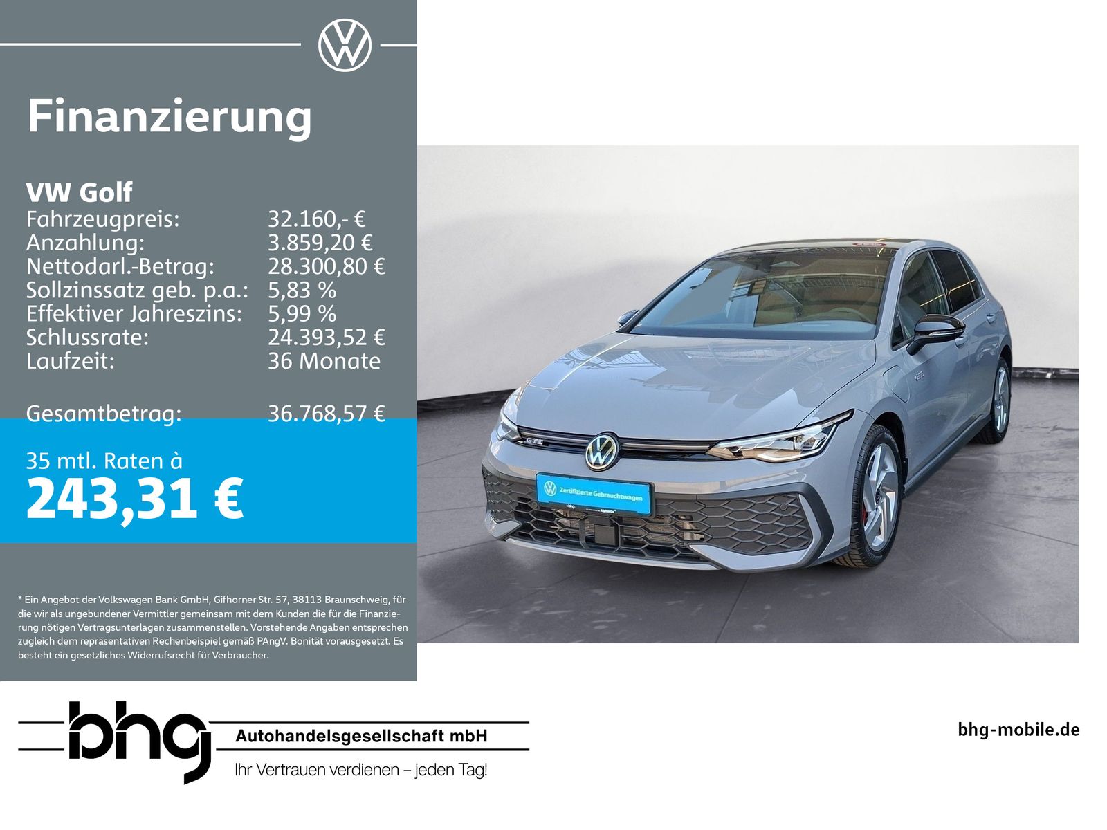Volkswagen Golf GTE 1.5. TSI eHYBRID DSG #HEAD-UP #BUSINESS