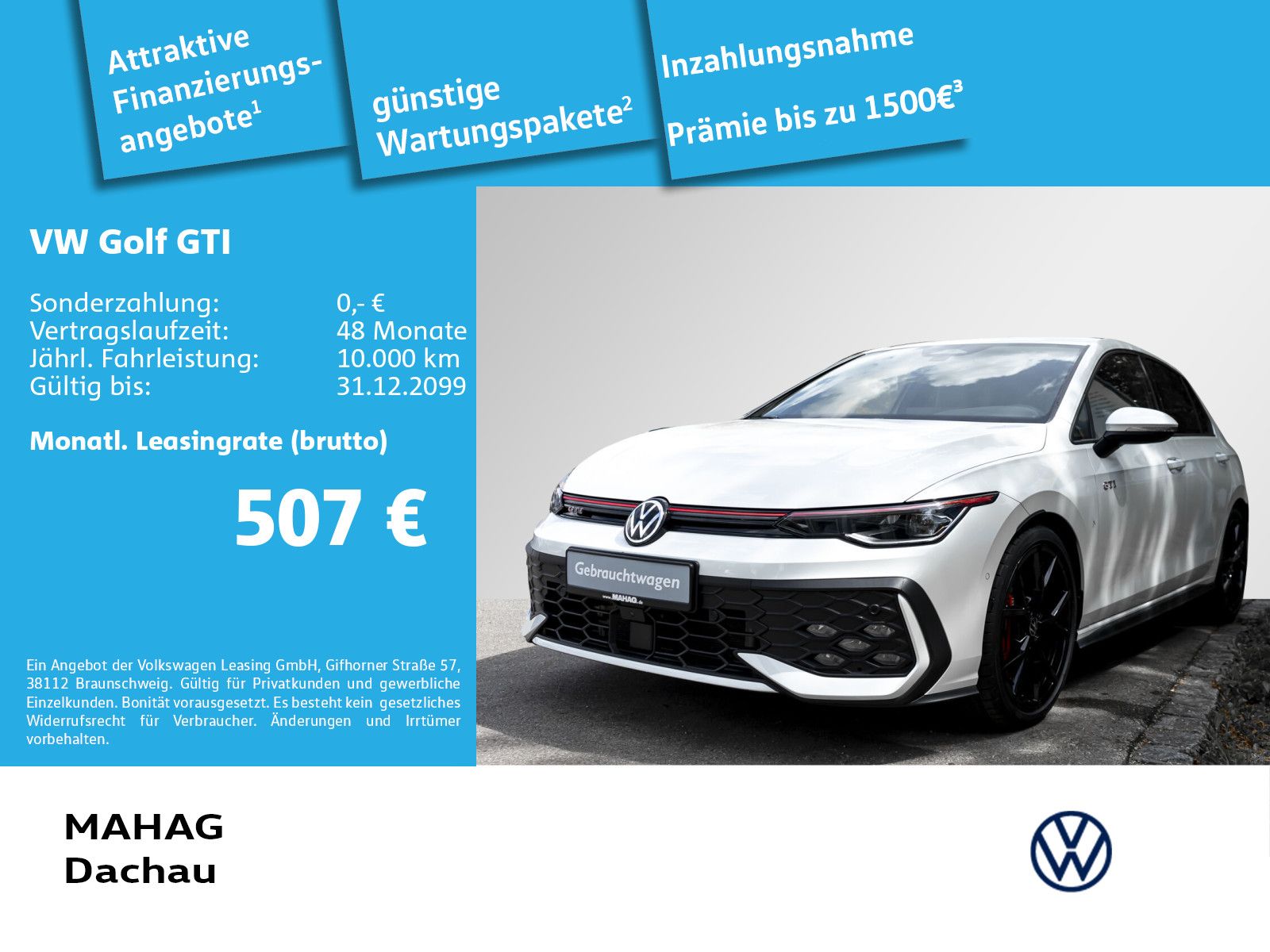Volkswagen Golf VIII GTI 2.0 TSI Leder AHK IQ.Light Navi Pa