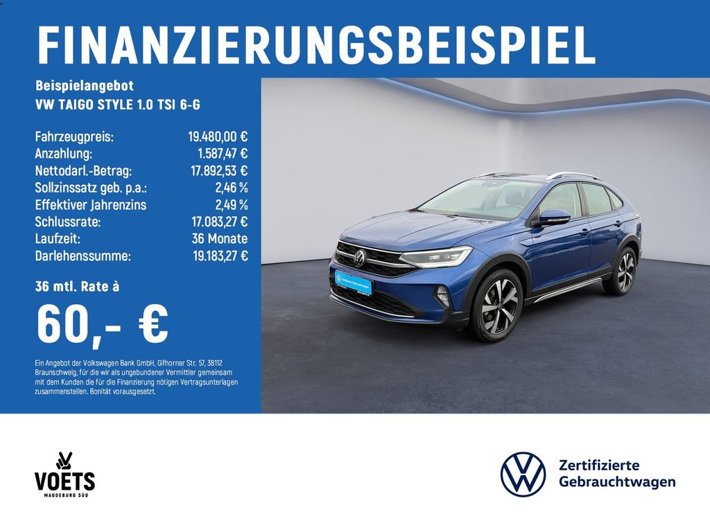 Volkswagen TAIGO STYLE 1.0 TSI 6-G IQ-LIGHT+NAVI+KAMERA